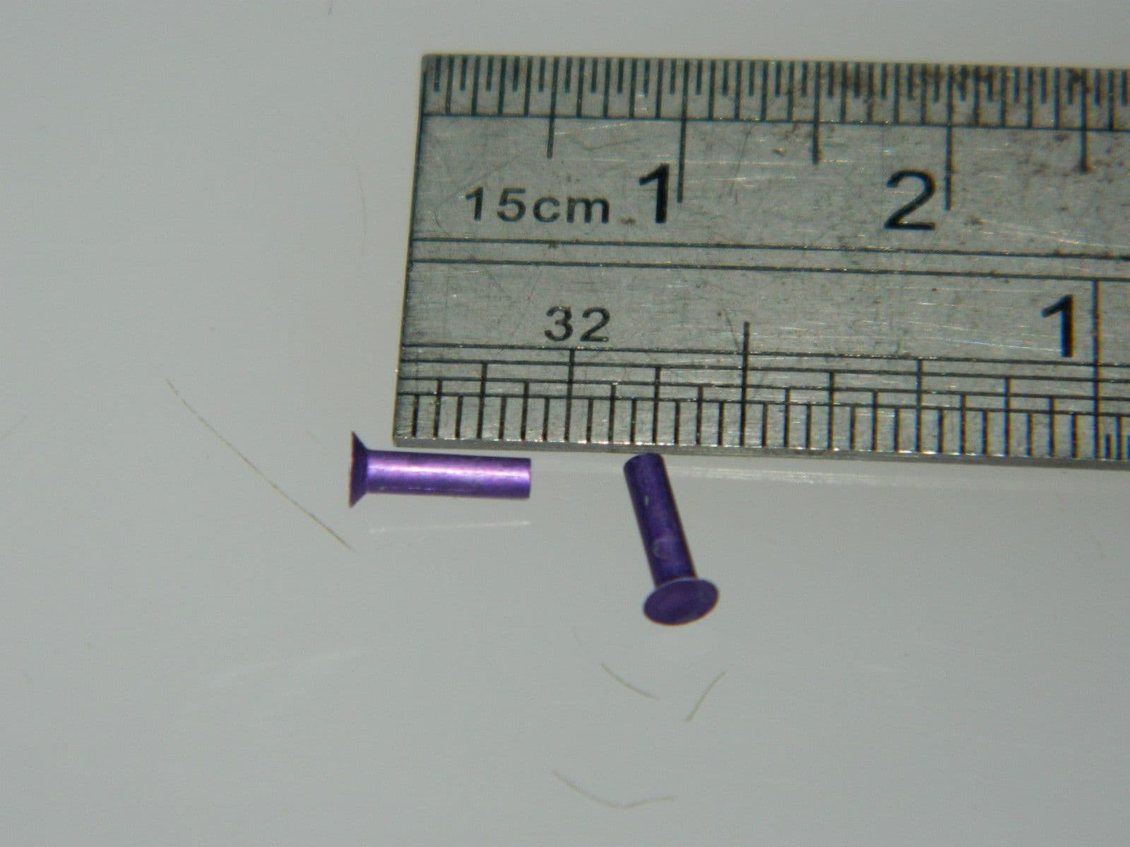 100 x Rivets CSK Light Alloy Diameter 1/16